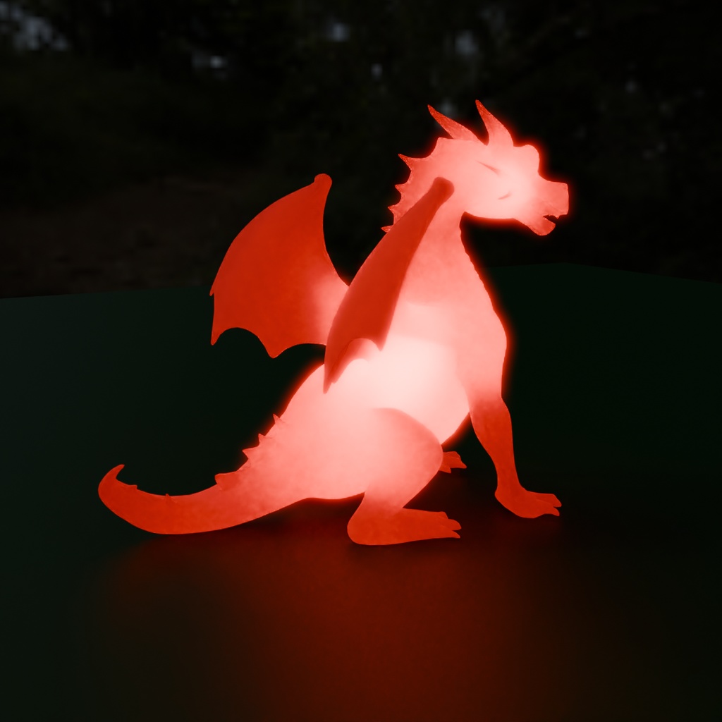 【Blender】 ドラゴンの間接照明 Indirect lighting of dragon