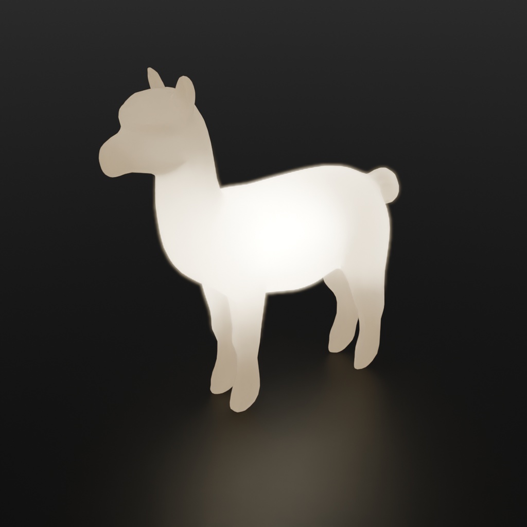 【Blender】 アルパカの間接照明 Indirect alpaca lighting
