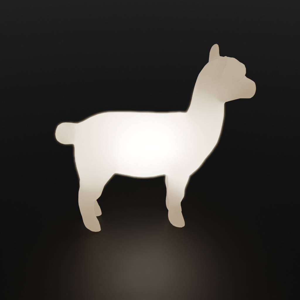 【Blender】 アルパカの間接照明 Indirect alpaca lighting