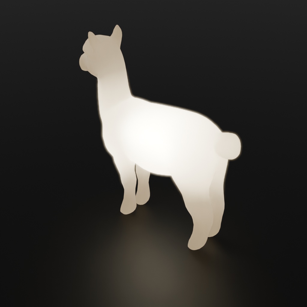 【Blender】 アルパカの間接照明 Indirect alpaca lighting