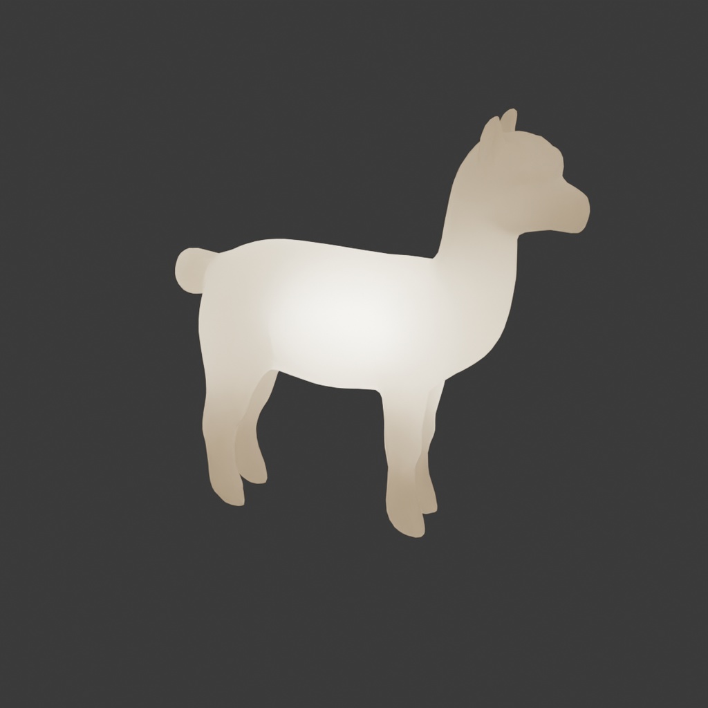 【Blender】 アルパカの間接照明 Indirect alpaca lighting