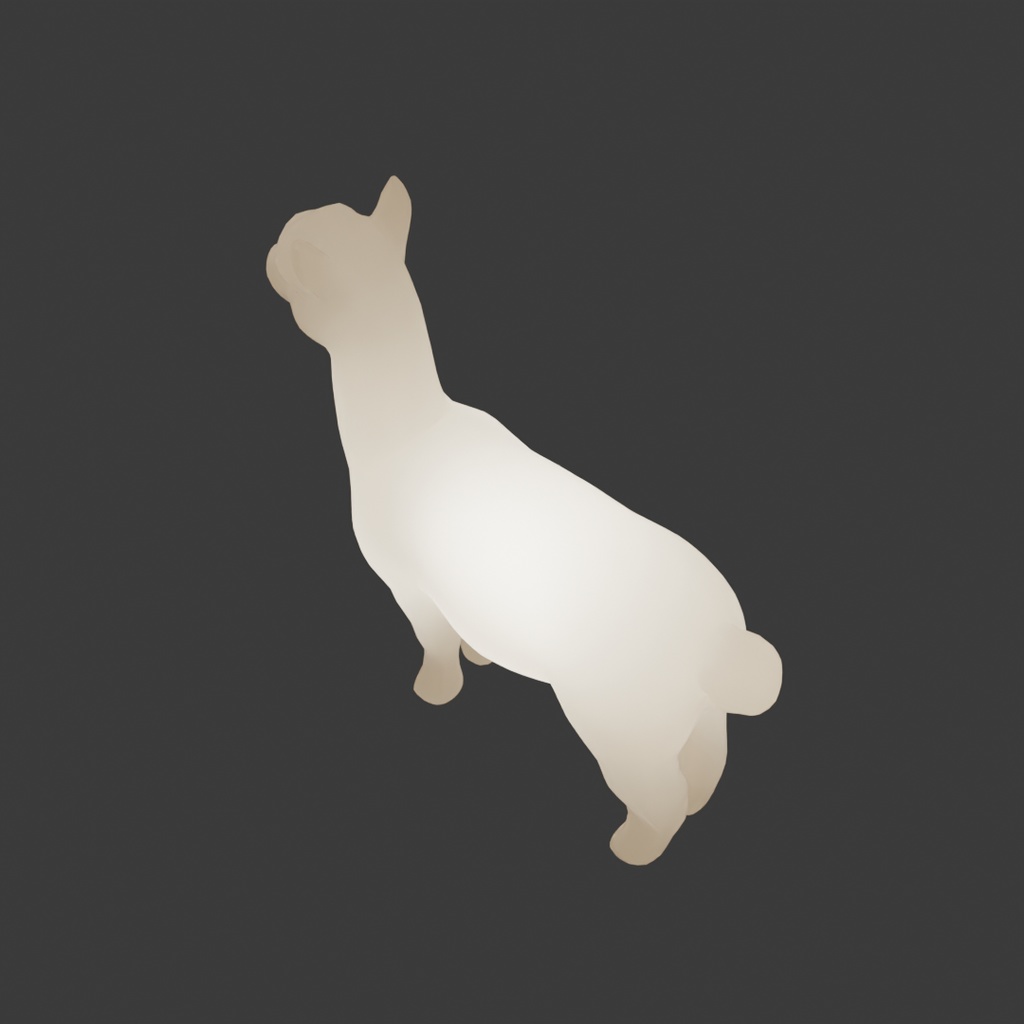 【Blender】 アルパカの間接照明 Indirect alpaca lighting
