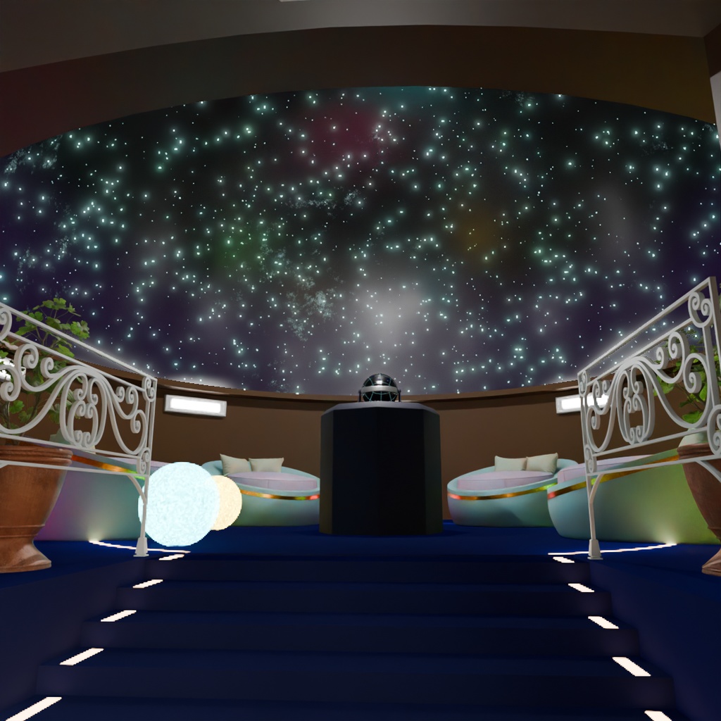 【Blender】 プラネタリウムの小部屋 Small room in the planetarium