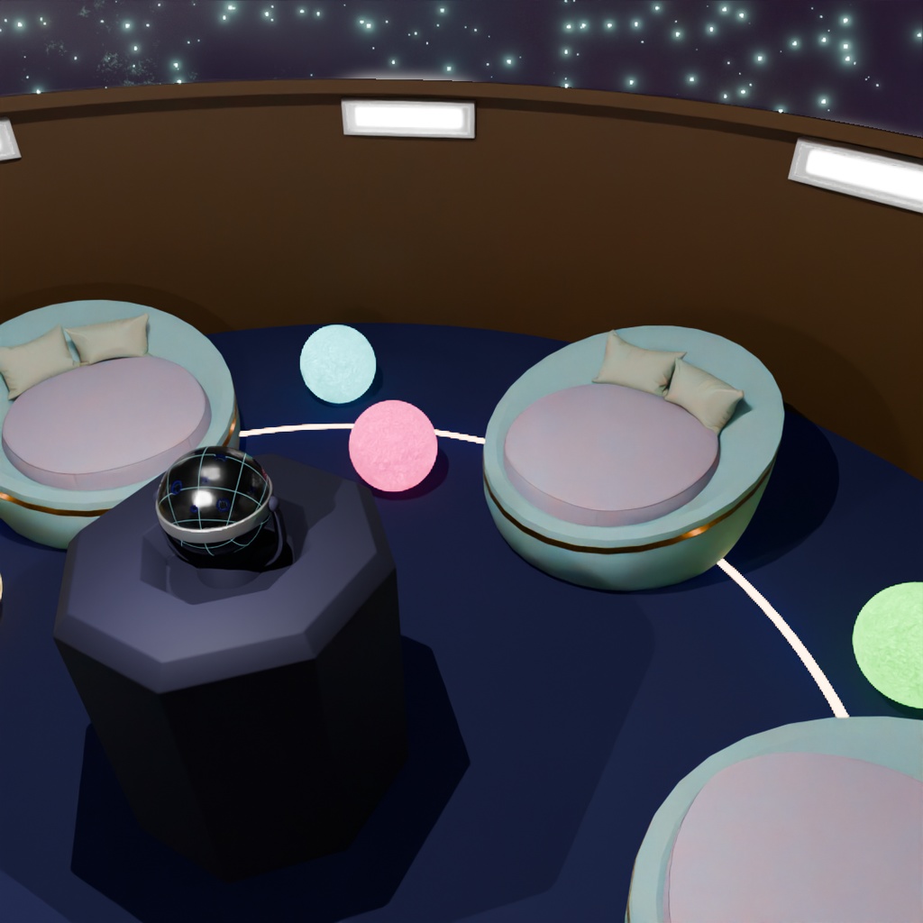 【Blender】 プラネタリウムの小部屋 Small room in the planetarium