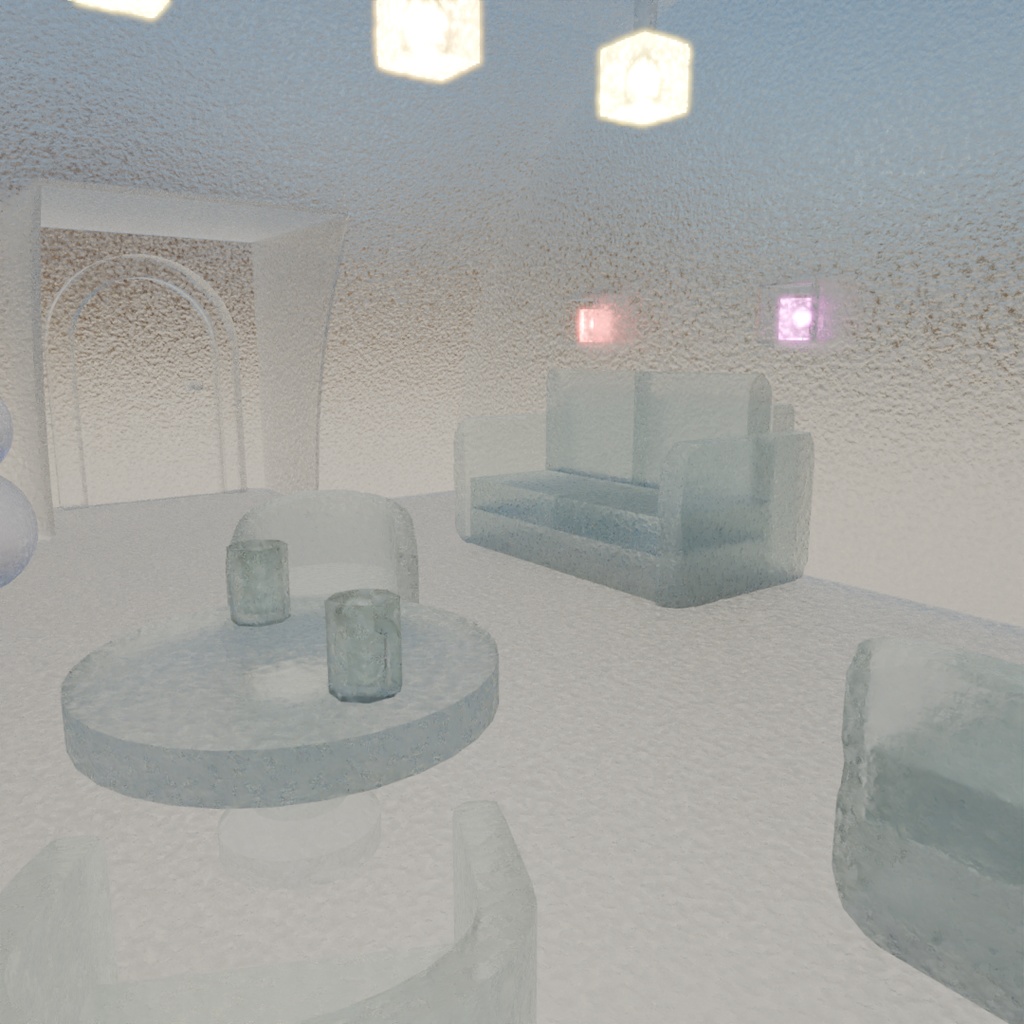 【Blender】 氷の部屋 ice room