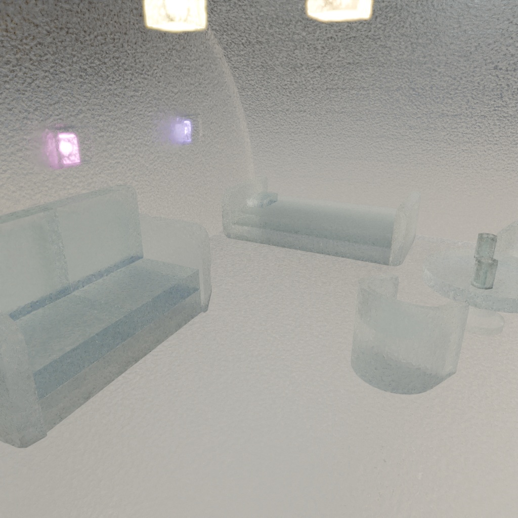 【Blender】 氷の部屋 ice room