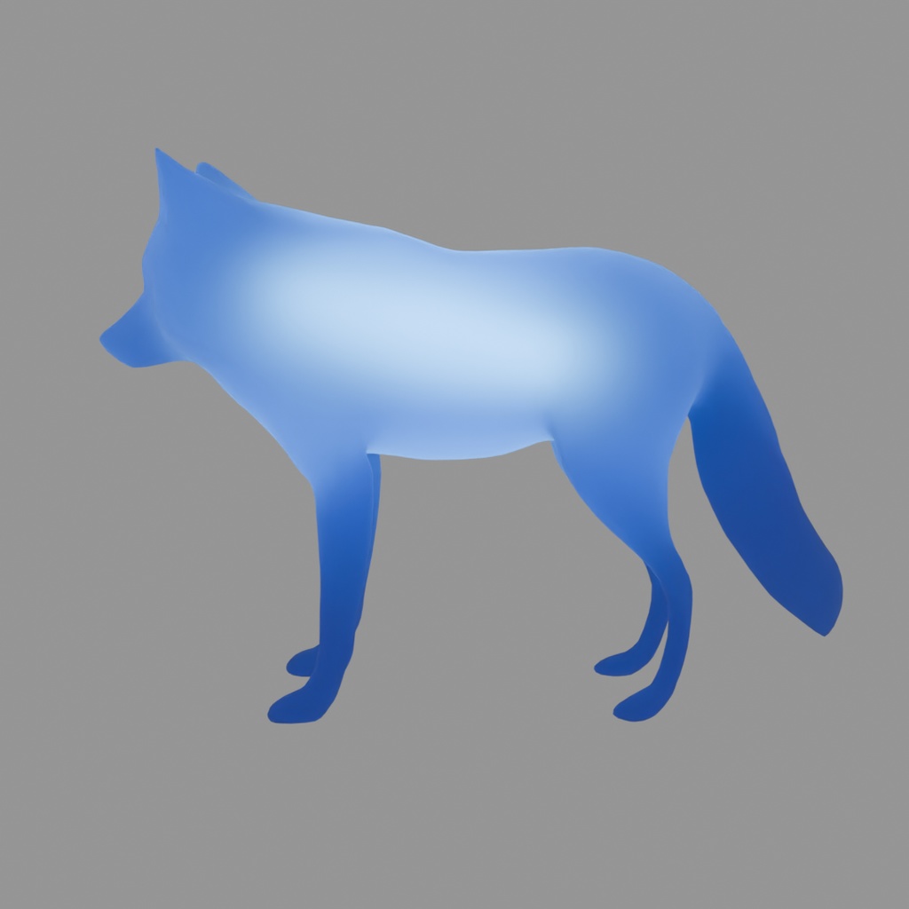 【Blender】 オオカミの間接照明 Indirect wolf lighting
