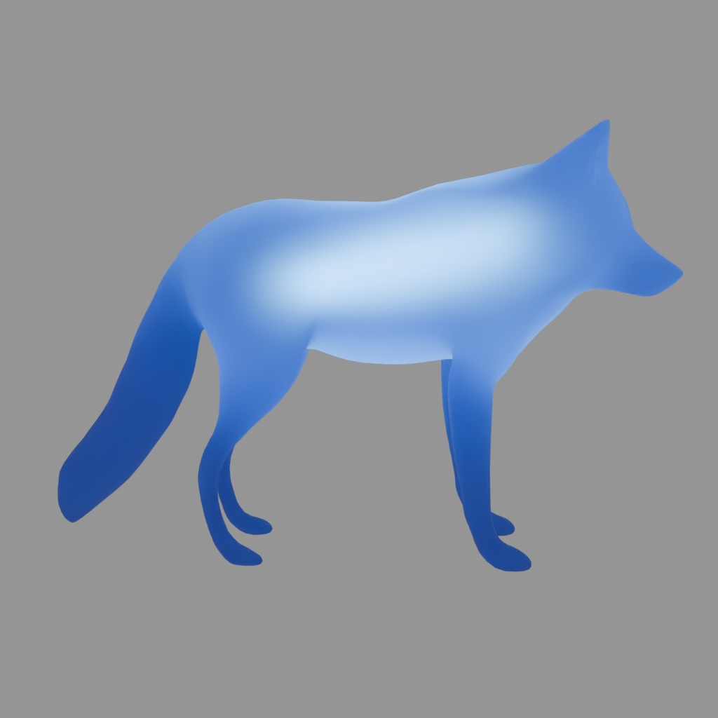 【Blender】 オオカミの間接照明 Indirect wolf lighting