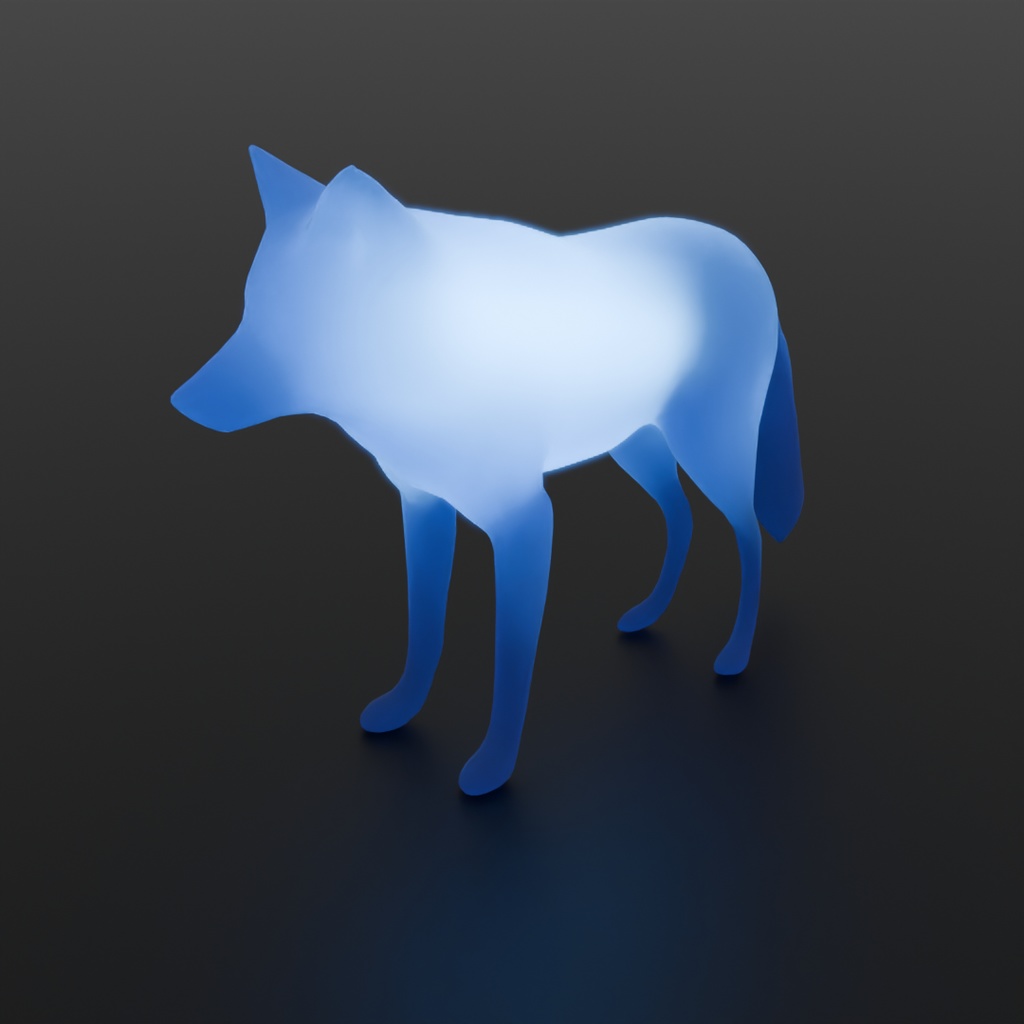 【Blender】 オオカミの間接照明 Indirect wolf lighting