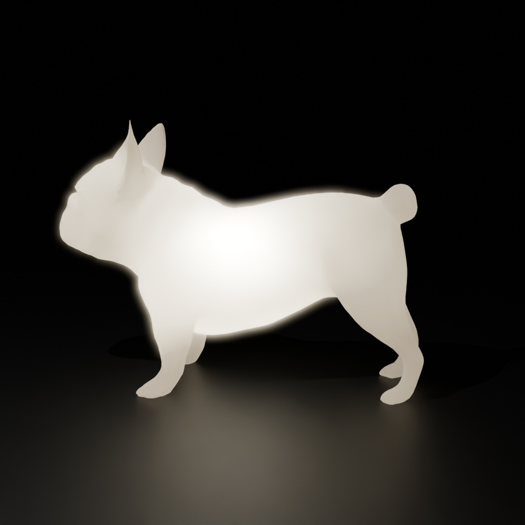 【Blender】 フレンチブルドッグの間接照明 French Bulldog Indirect Lighting