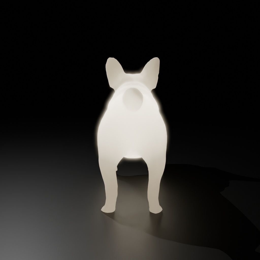 【Blender】 フレンチブルドッグの間接照明 French Bulldog Indirect Lighting