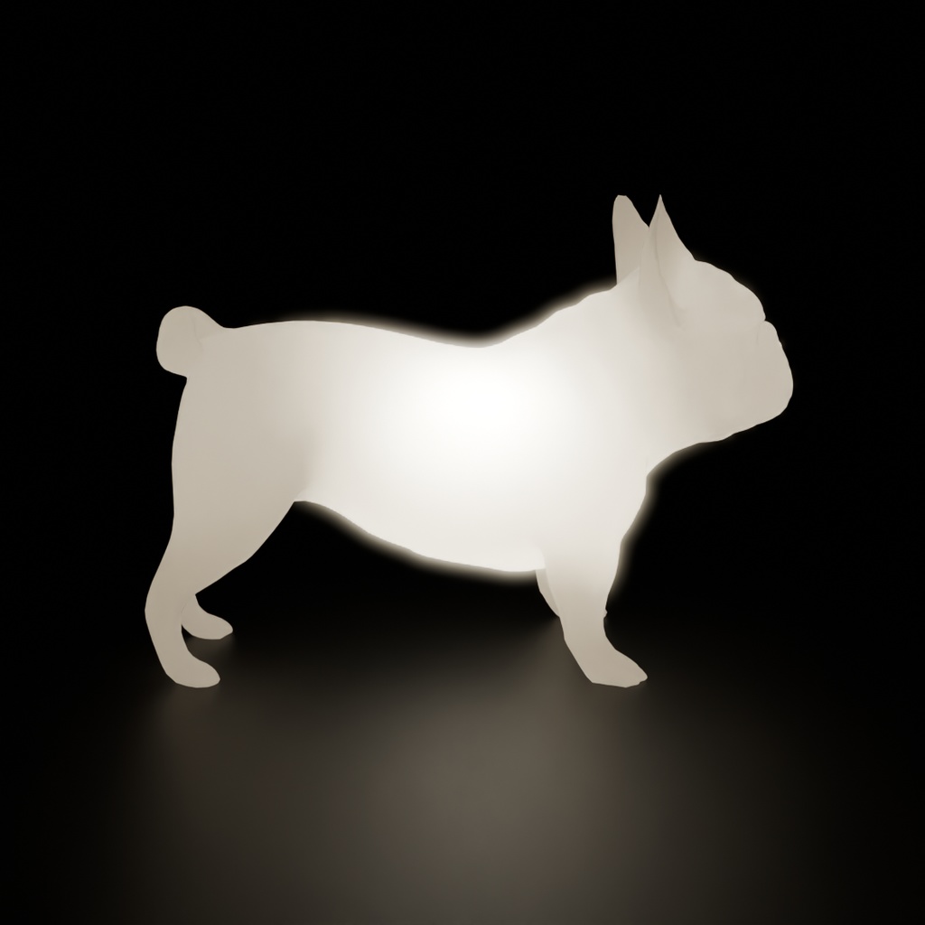 【Blender】 フレンチブルドッグの間接照明 French Bulldog Indirect Lighting