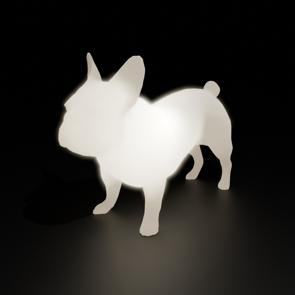 【Blender】 フレンチブルドッグの間接照明 French Bulldog Indirect Lighting
