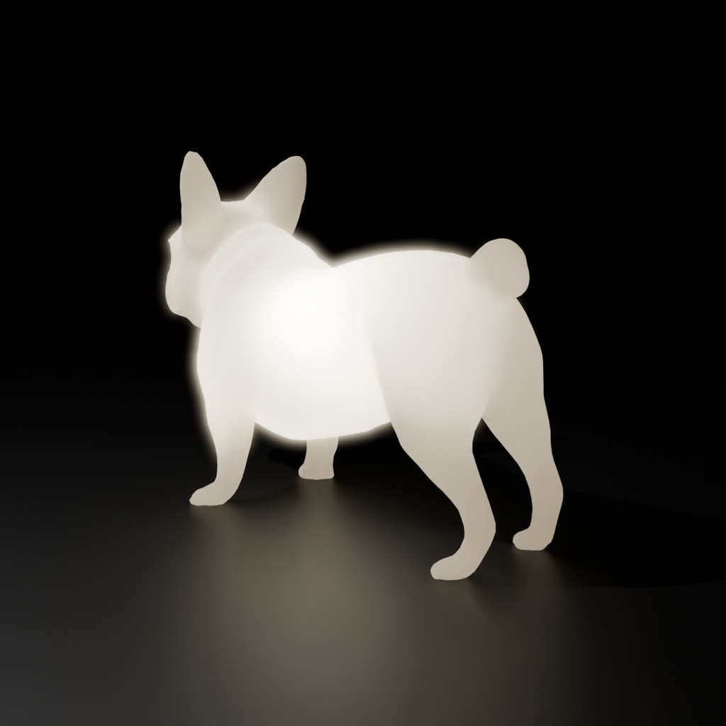 【Blender】 フレンチブルドッグの間接照明 French Bulldog Indirect Lighting