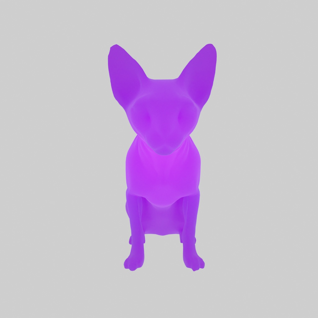 【Blender】 スフィンクス猫の間接照明 Sphynx Cat Indirect Lighting