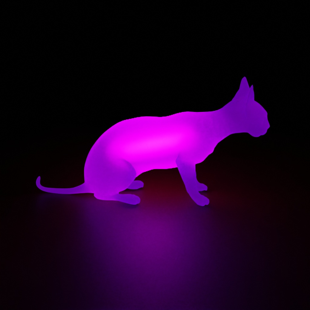 【Blender】 スフィンクス猫の間接照明 Sphynx Cat Indirect Lighting