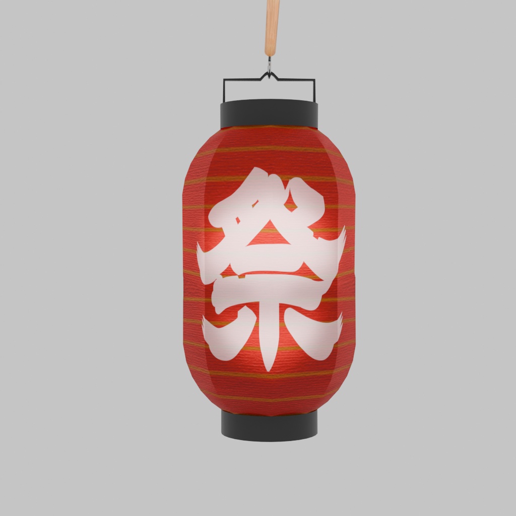 【Blender】 ちょうちんおばけ Japanese lantern ghost
