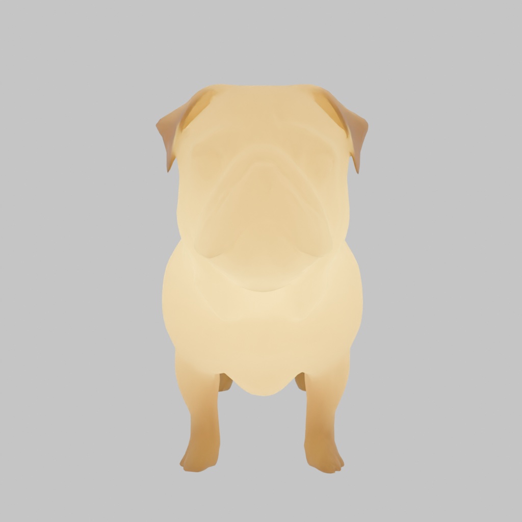 【Blender】 パグの間接照明 Pug Indirect Lighting
