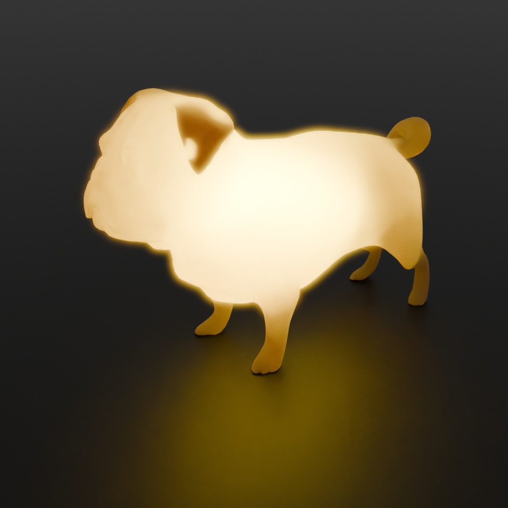 【Blender】 パグの間接照明 Pug Indirect Lighting