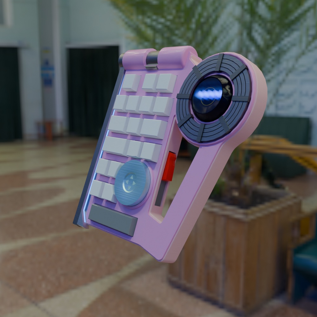 【Blender】 レトロフューチャーな携帯端末 Retro-futuristic mobile terminal