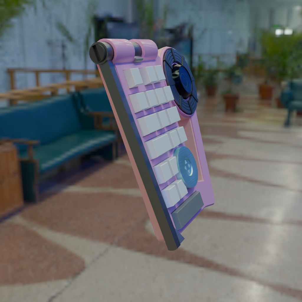 【Blender】 レトロフューチャーな携帯端末 Retro-futuristic mobile terminal