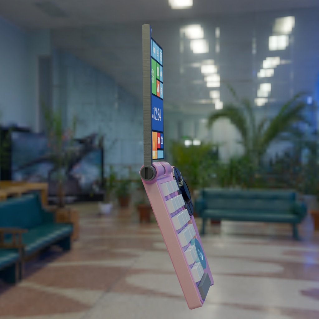 【Blender】 レトロフューチャーな携帯端末 Retro-futuristic mobile terminal