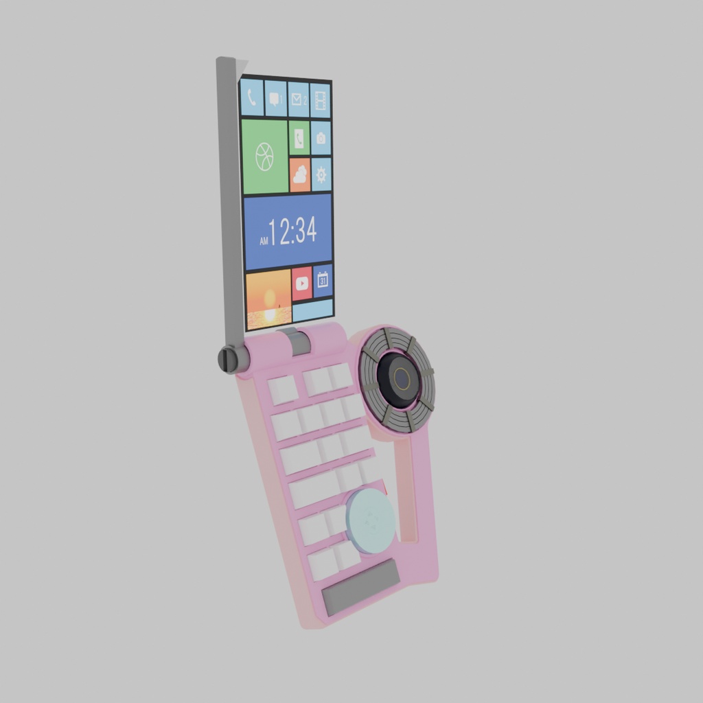 【Blender】 レトロフューチャーな携帯端末 Retro-futuristic mobile terminal