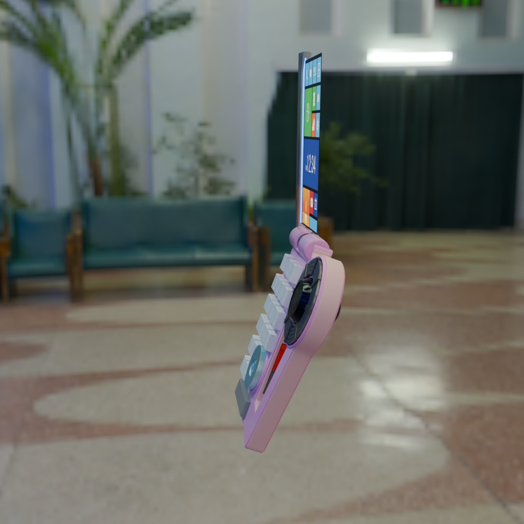 【Blender】 レトロフューチャーな携帯端末 Retro-futuristic mobile terminal