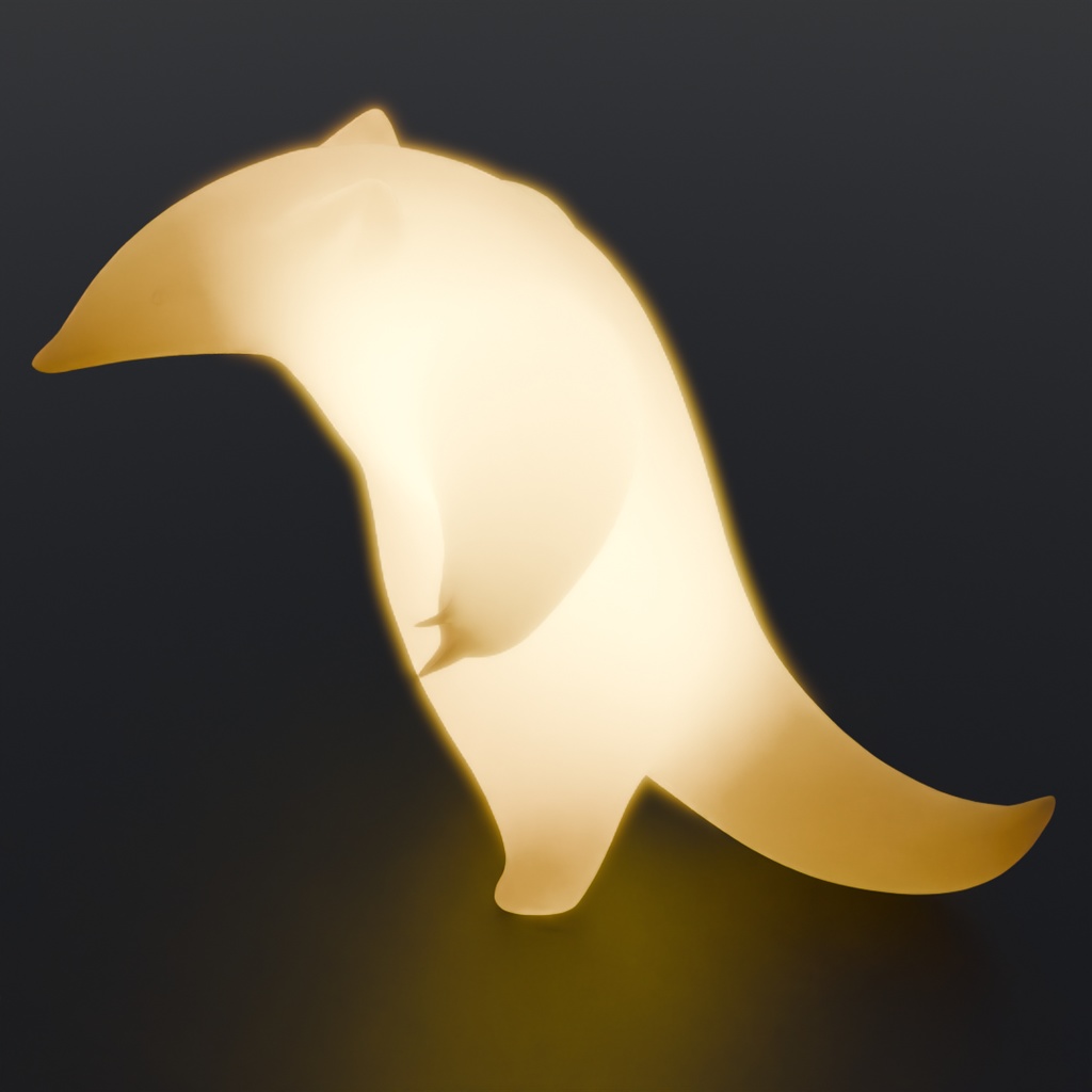 【Blender】 威嚇するアリクイの間接照明 Indirect lighting of a menacing anteater