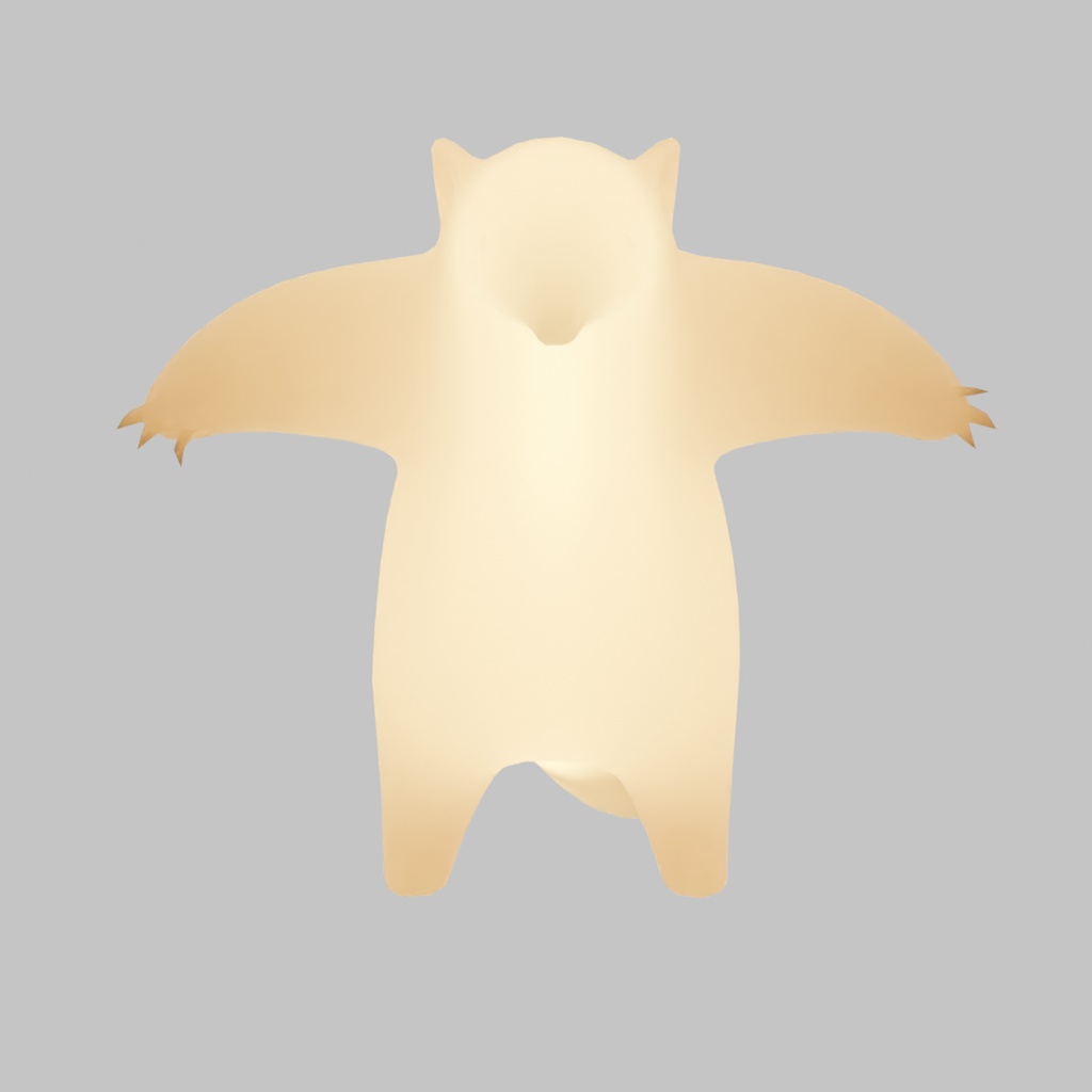 【Blender】 威嚇するアリクイの間接照明 Indirect lighting of a menacing anteater