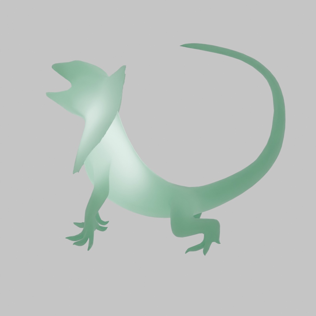 【Blender】 エリマキトカゲの間接照明 Indirect lighting for frilled lizard