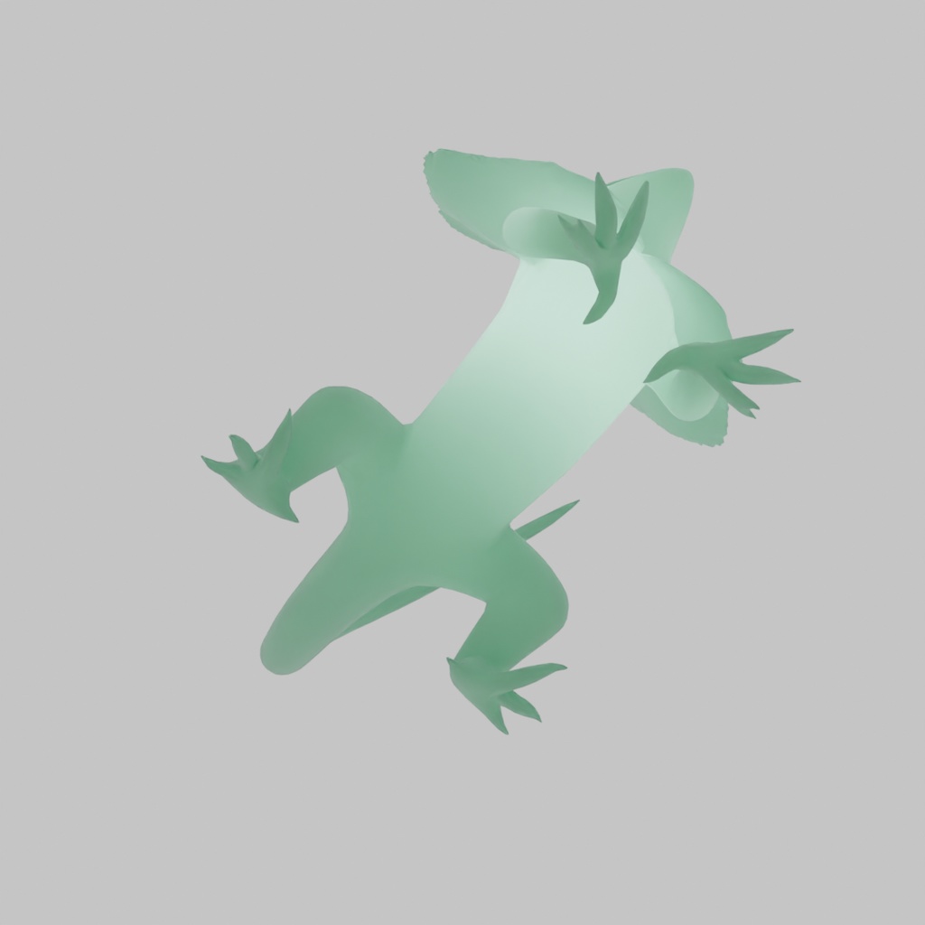 【Blender】 エリマキトカゲの間接照明 Indirect lighting for frilled lizard