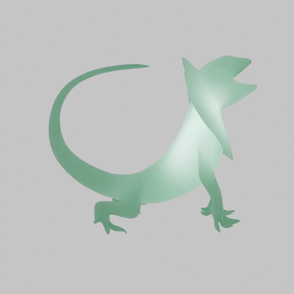 【Blender】 エリマキトカゲの間接照明 Indirect lighting for frilled lizard