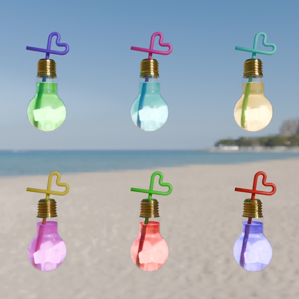 【Blender】 電球ソーダ 6カラー Light-bulb Soda