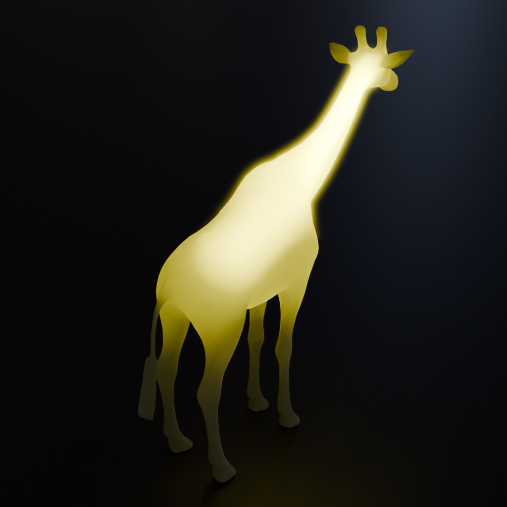 【Blender】 キリンの間接照明 Indirect giraffe lighting