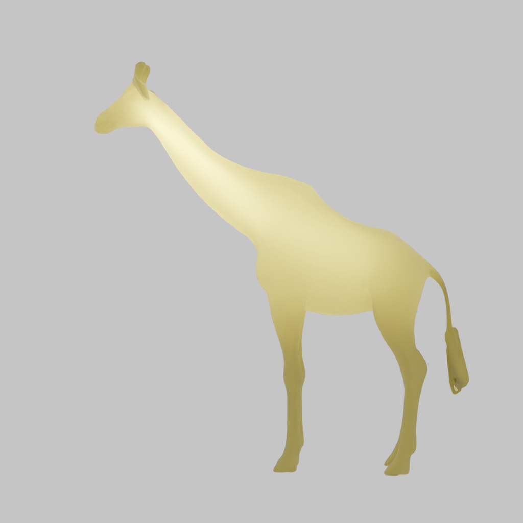 【Blender】 キリンの間接照明 Indirect giraffe lighting
