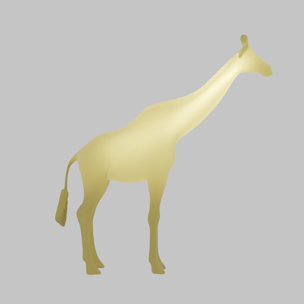 【Blender】 キリンの間接照明 Indirect giraffe lighting