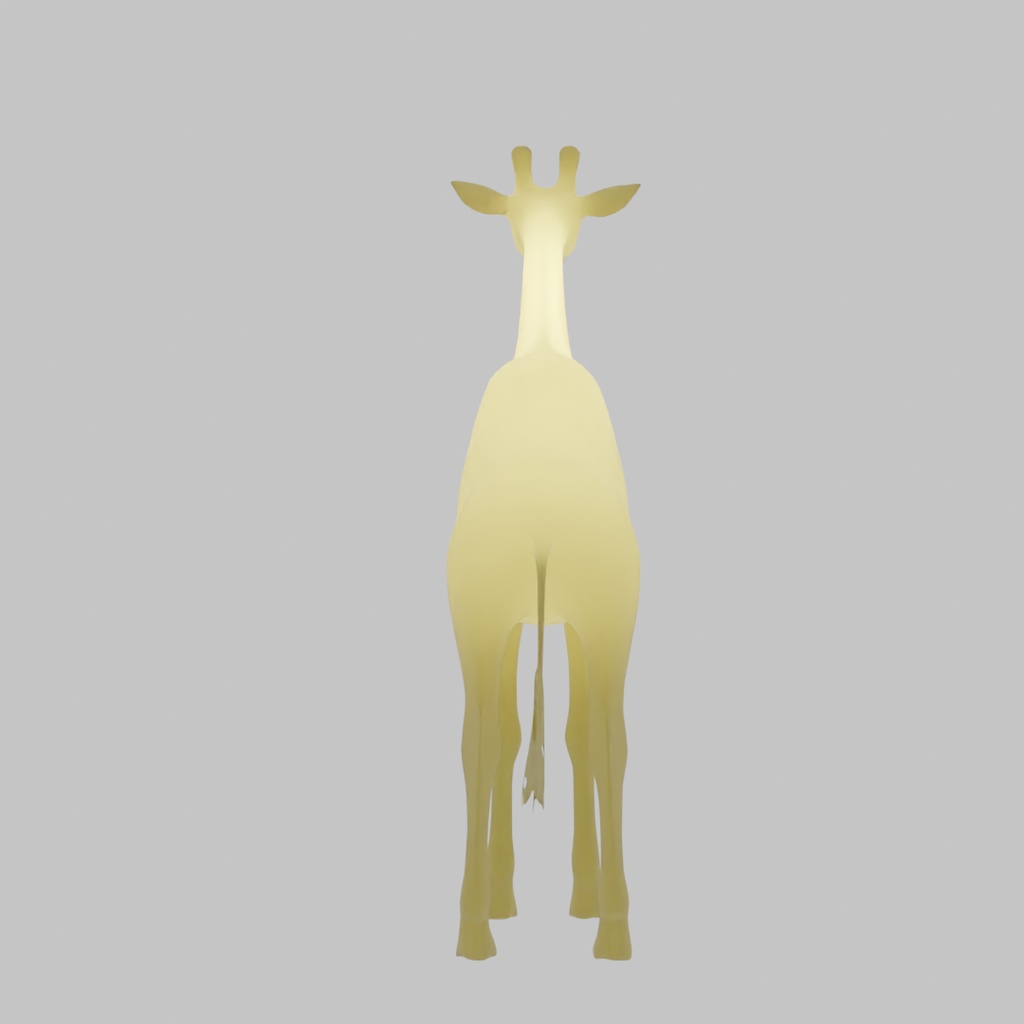 【Blender】 キリンの間接照明 Indirect giraffe lighting