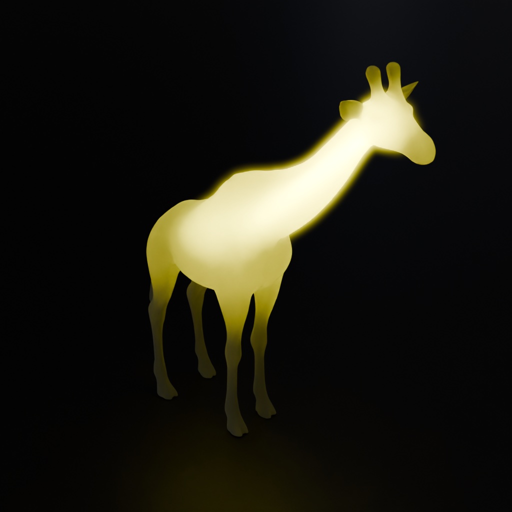 【Blender】 キリンの間接照明 Indirect giraffe lighting