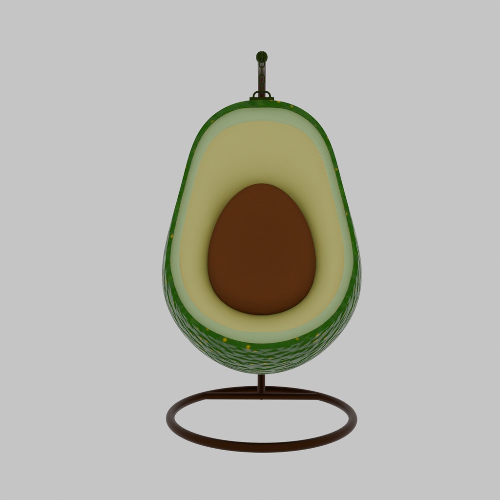 【Blender】 アボカドのハンギングチェア Avocado hanging chair