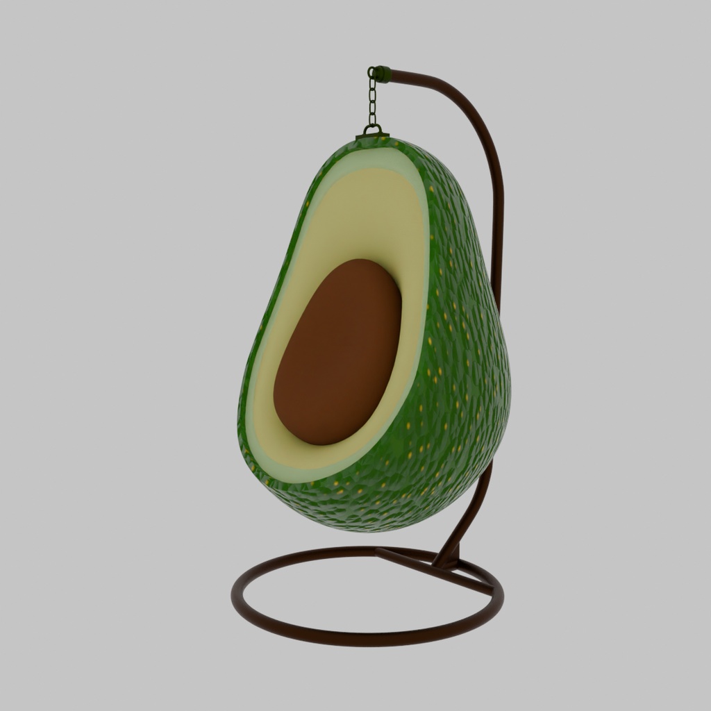 【Blender】 アボカドのハンギングチェア Avocado hanging chair