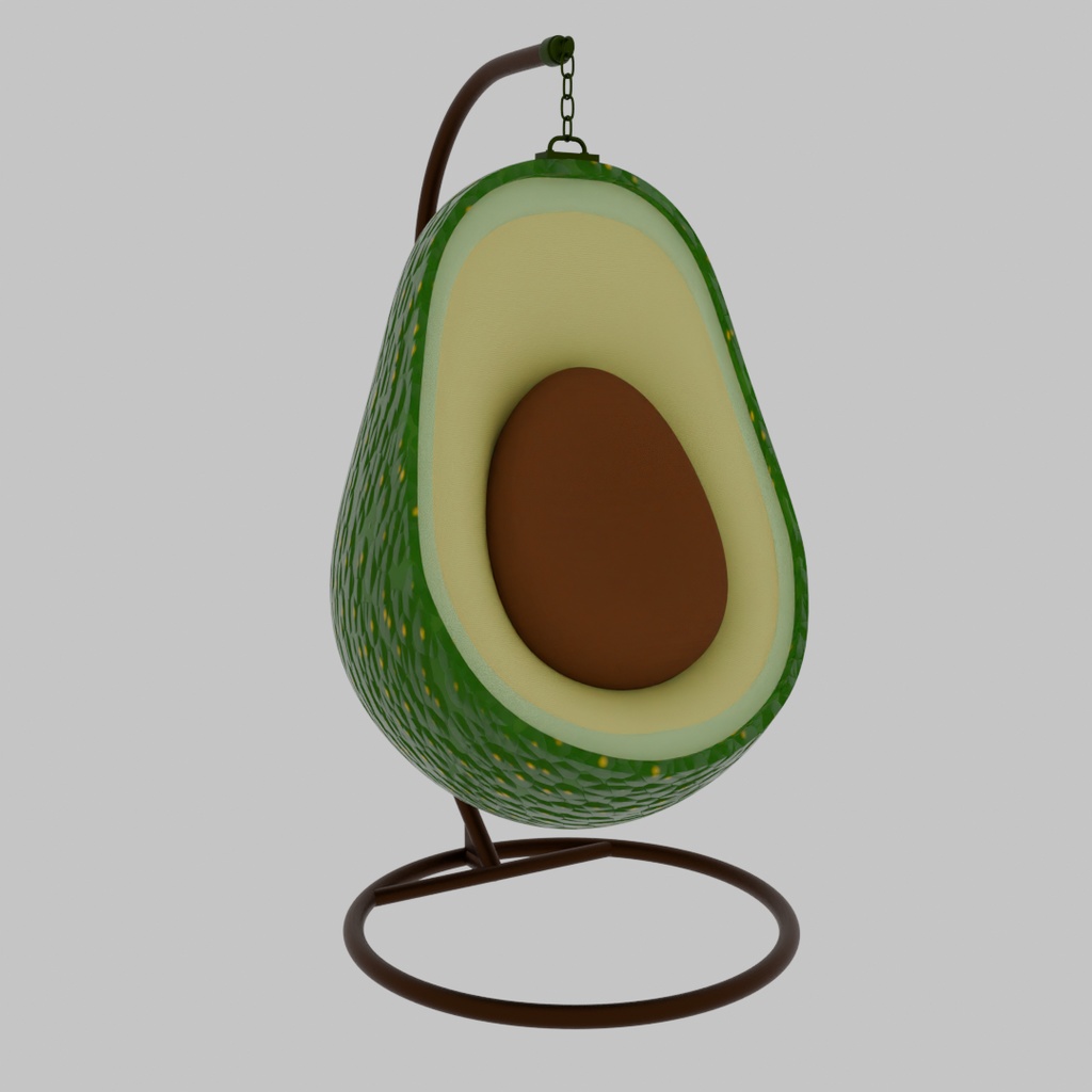 【Blender】 アボカドのハンギングチェア Avocado hanging chair
