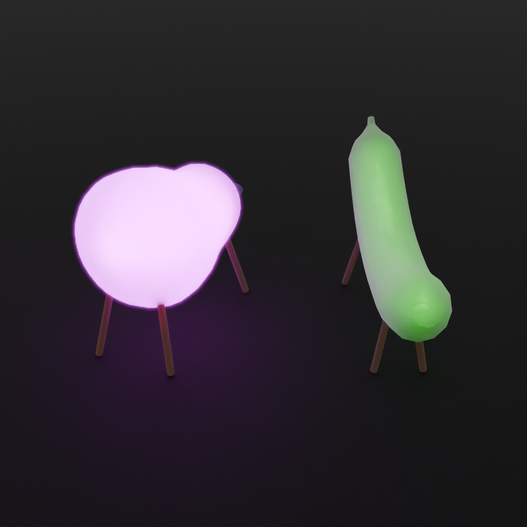 【Blender】 精霊馬の間接照明 Indirect lighting for spirit horses