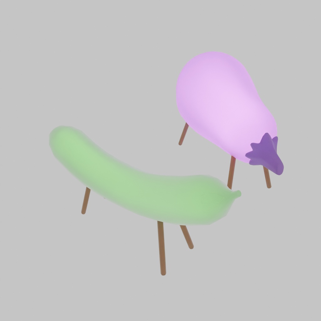 【Blender】 精霊馬の間接照明 Indirect lighting for spirit horses