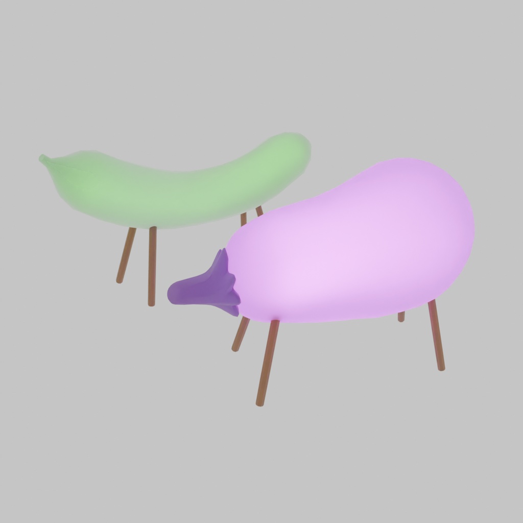 【Blender】 精霊馬の間接照明 Indirect lighting for spirit horses