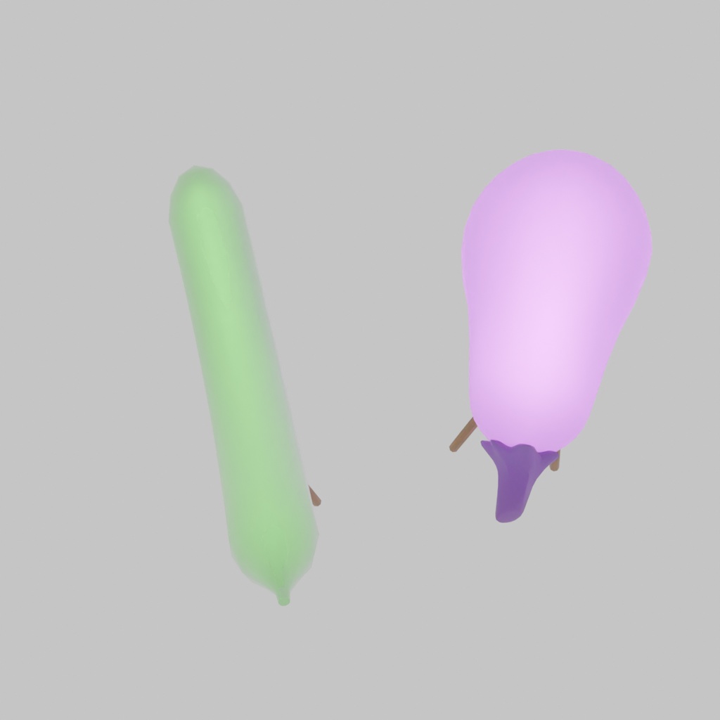 【Blender】 精霊馬の間接照明 Indirect lighting for spirit horses