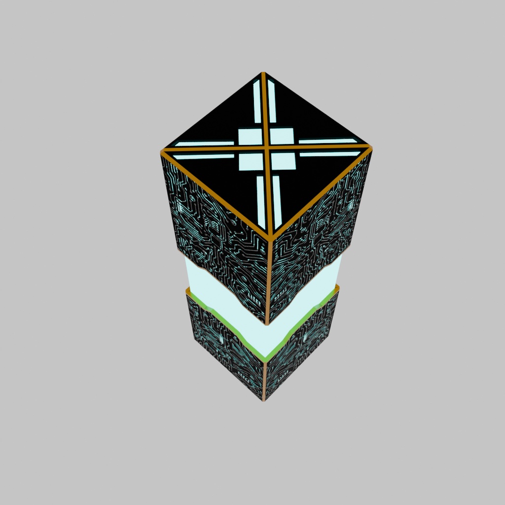 【Blender】 SFっぽい電子回路のライト Sci-fi-like electronic circuit lights