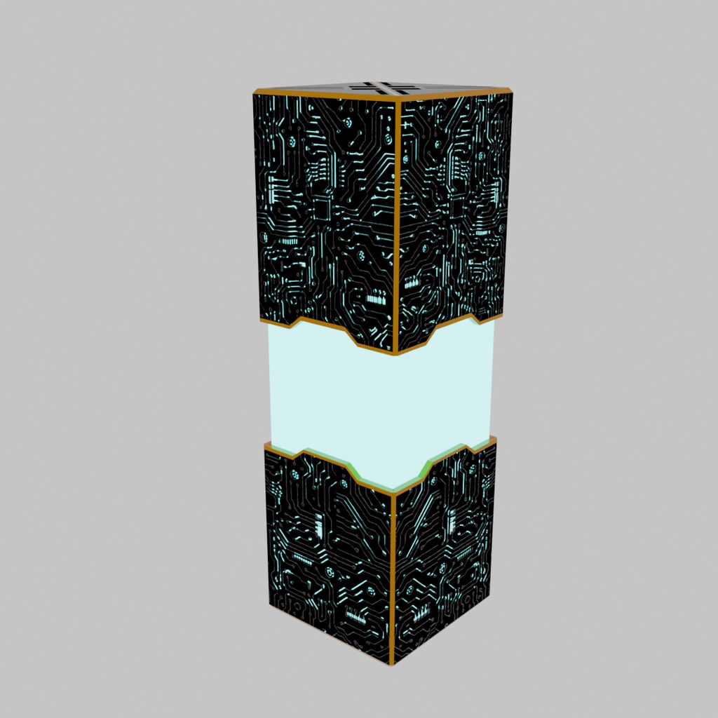 【Blender】 SFっぽい電子回路のライト Sci-fi-like electronic circuit lights