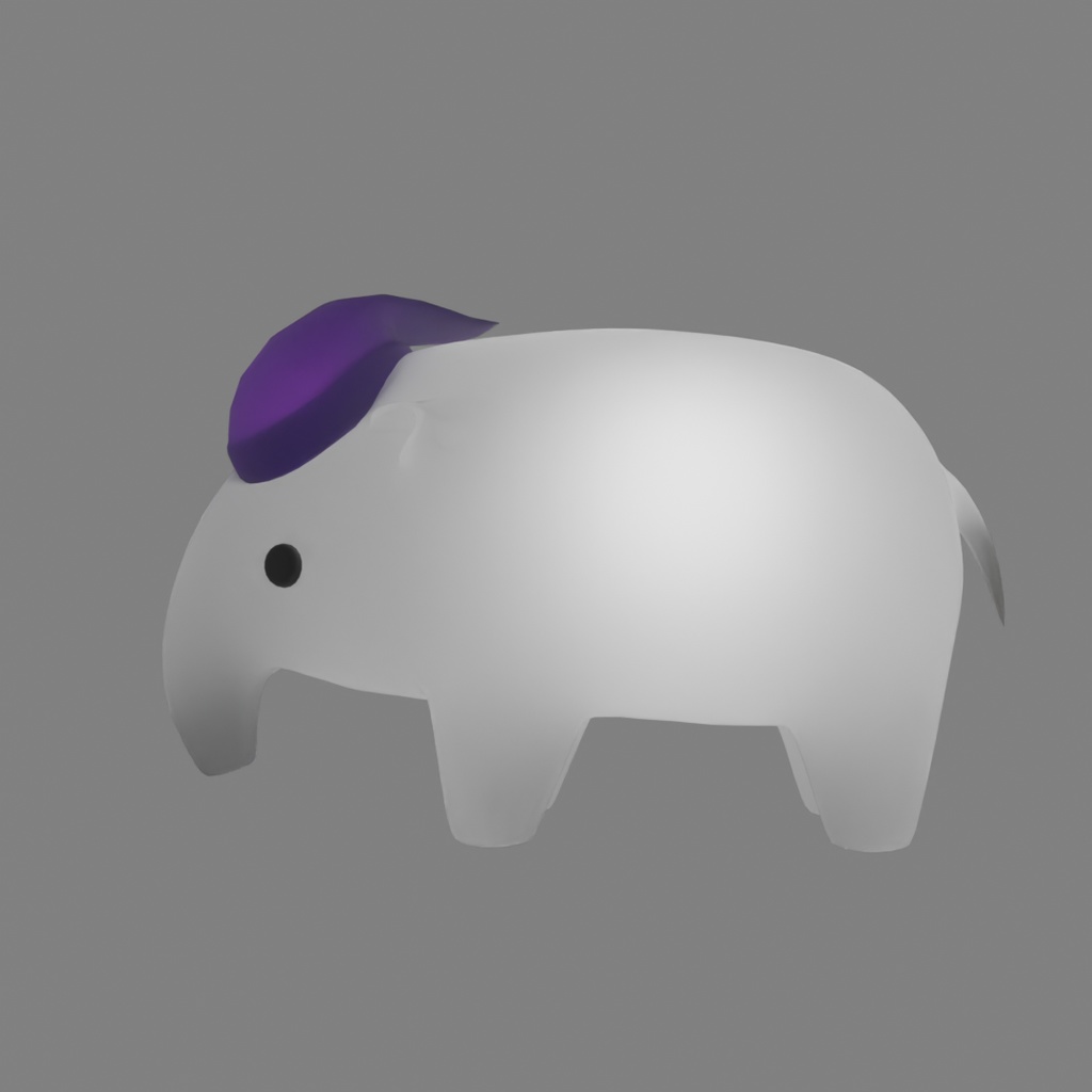 【Blender】 バクの間接照明 Indirect lighting for tapir