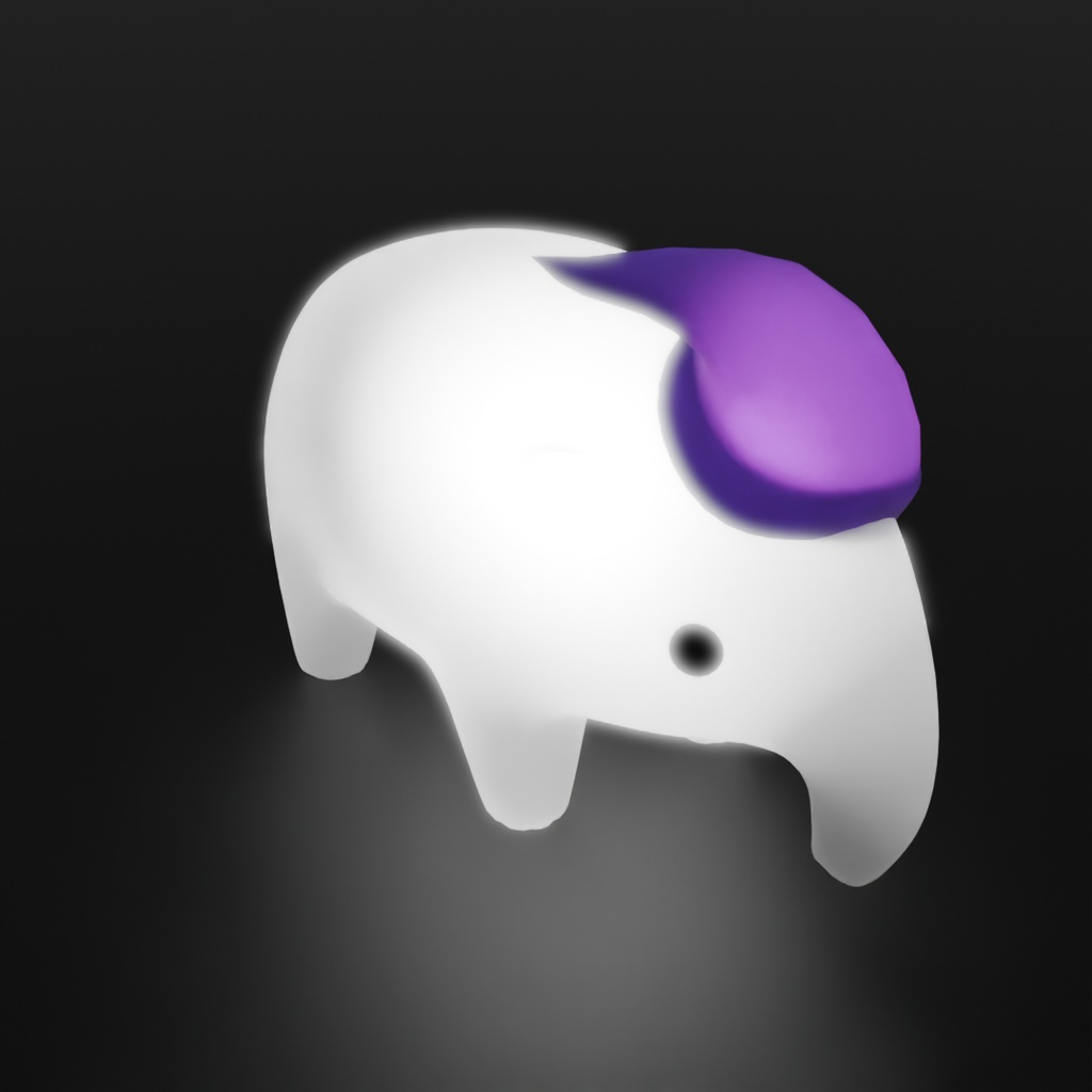 【Blender】 バクの間接照明 Indirect lighting for tapir